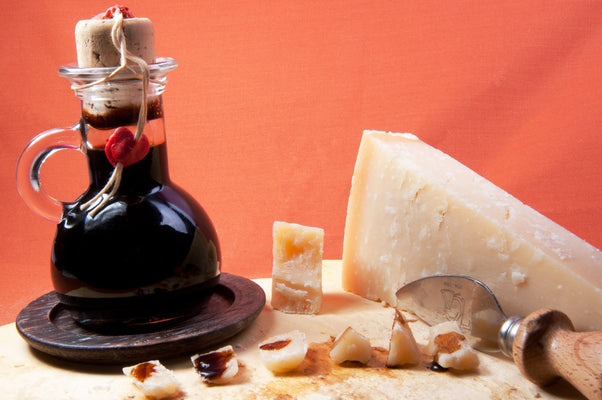 Balsamic vinegar and parmesan cheese