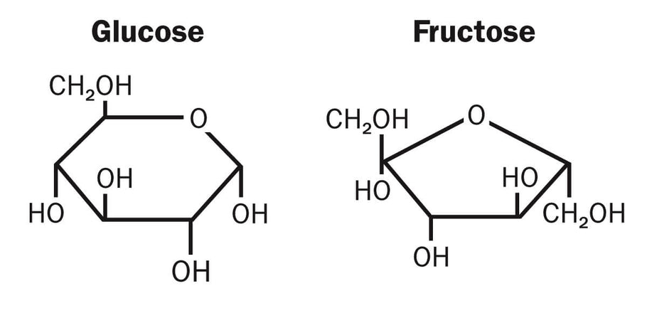 Fructose vs. glucose